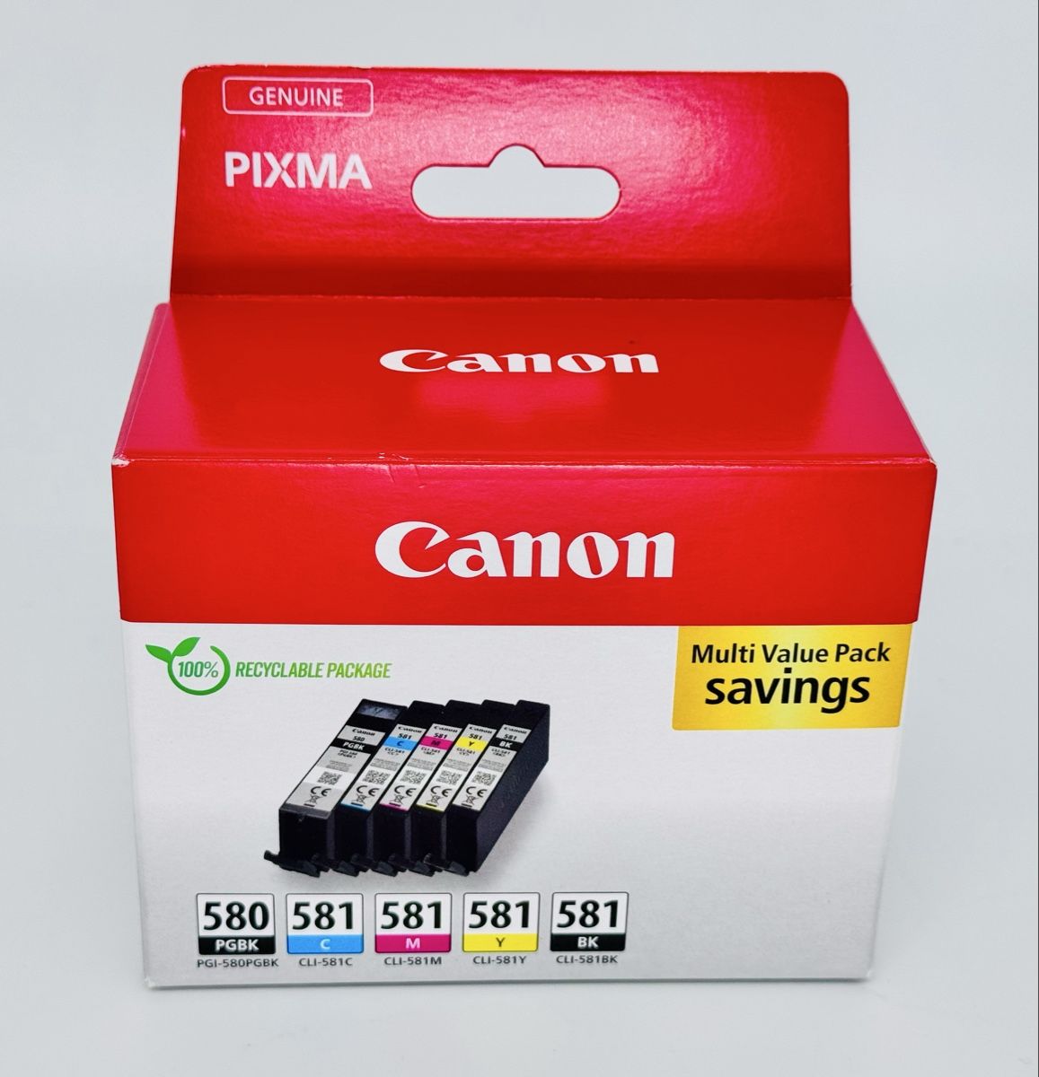 Canon Cartucce per stampanti & toner: Canon PGI-580 CLI-581 multipack noir cyan magenta jaune – Nuovo e nell'imballaggio originale da Mézières VD venduto da Potentiel