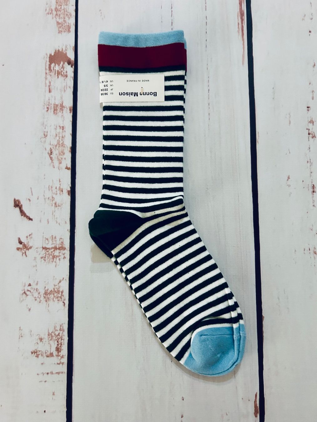 Socken: Socken Bonne Maison Socks stripes 36-39 Size – Neu (gemäss Beschreibung) aus Zürich von Ferienan 4