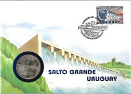 Münzbrief Salto Grande URUGUAY 1979