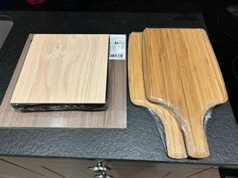 Holz-Lasermaterial: Eiche, Walnuss, 2x Bambusbretter