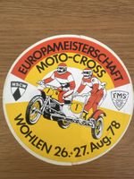 Motocross Europameisterschaft Wohlen 1978 Vintage Aufkleber
