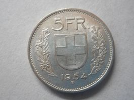 5 Fr. 1954  silber  vorz