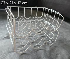 Flaschenständer Metall weiss 27x21x19cm Stapelbar