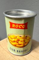 Kleine alte Blechdose Verkaufsladen ROCO Eier-Ravioli