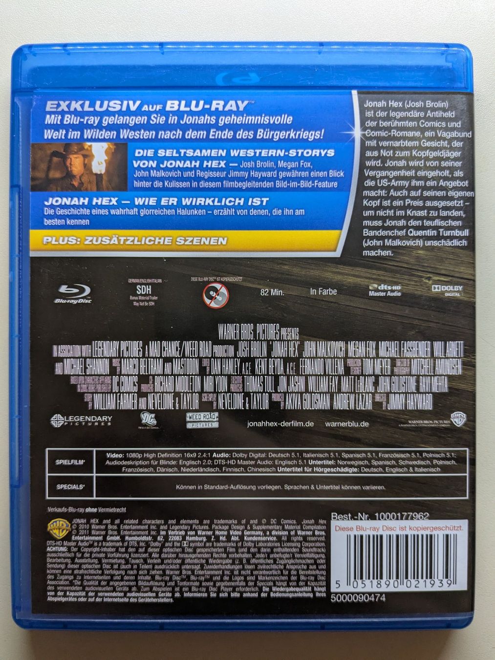 Tutti i DVDs: "Jonah Hex" mit Josh Brolin [Blu-ray] – Usato da Port venduto da gecotom 1