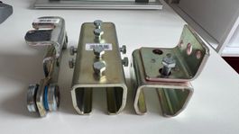 Schiebetor Beschlag Set (Rollapparat, Verbindungsmuffe, Wand