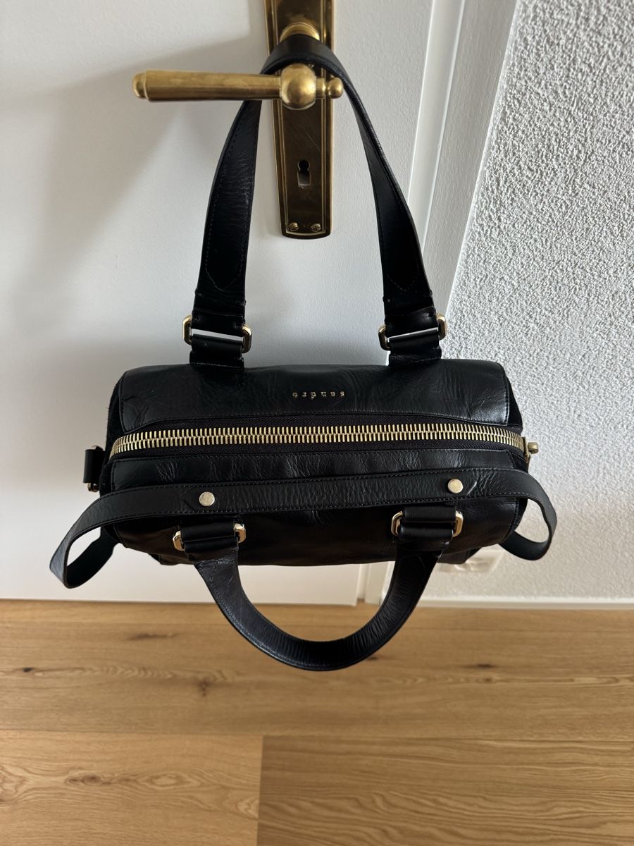 Sandro Borse da donna: Sac cuir noir Sandro – Usato da Puplinge venduto da Cechth 3