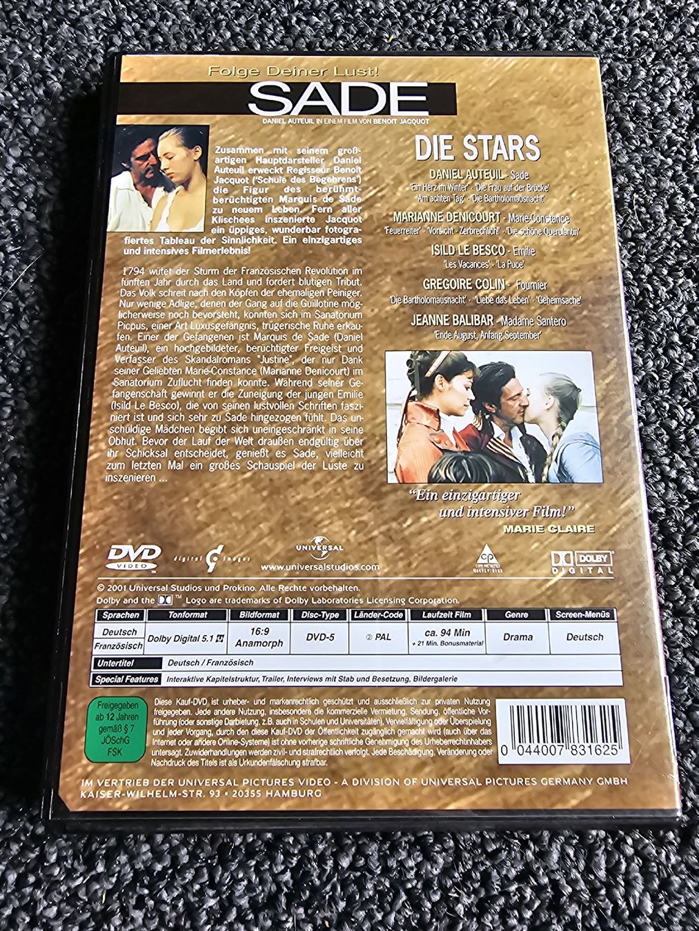 Tutti i DVDs: DVD Sade (20635) – Usato da Ruswil venduto da jan_bxl5 1