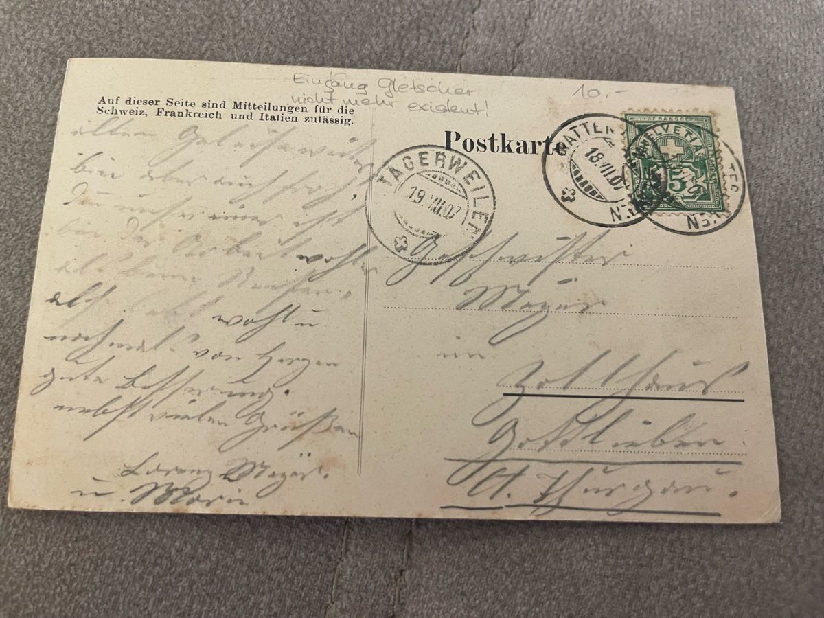 Cartoline postali: Alte Ansichtskarte Eigergletscher Eisgrotte 1937 selten! – Usato da Elsau venduto da isidobrany09 1