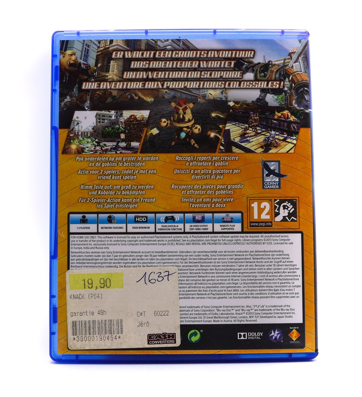 Giochi: Knack - PS4 – Usato da Paudex venduto da dindeboy 1