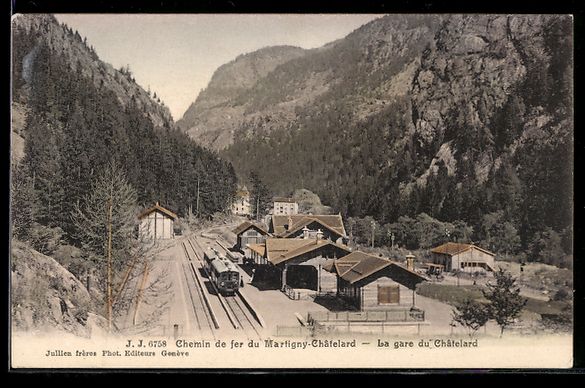 Cartoline postali: Le Châtelard /VS, Chemin de fer du Mart – Usato da Berlin venduto da bartko-reher