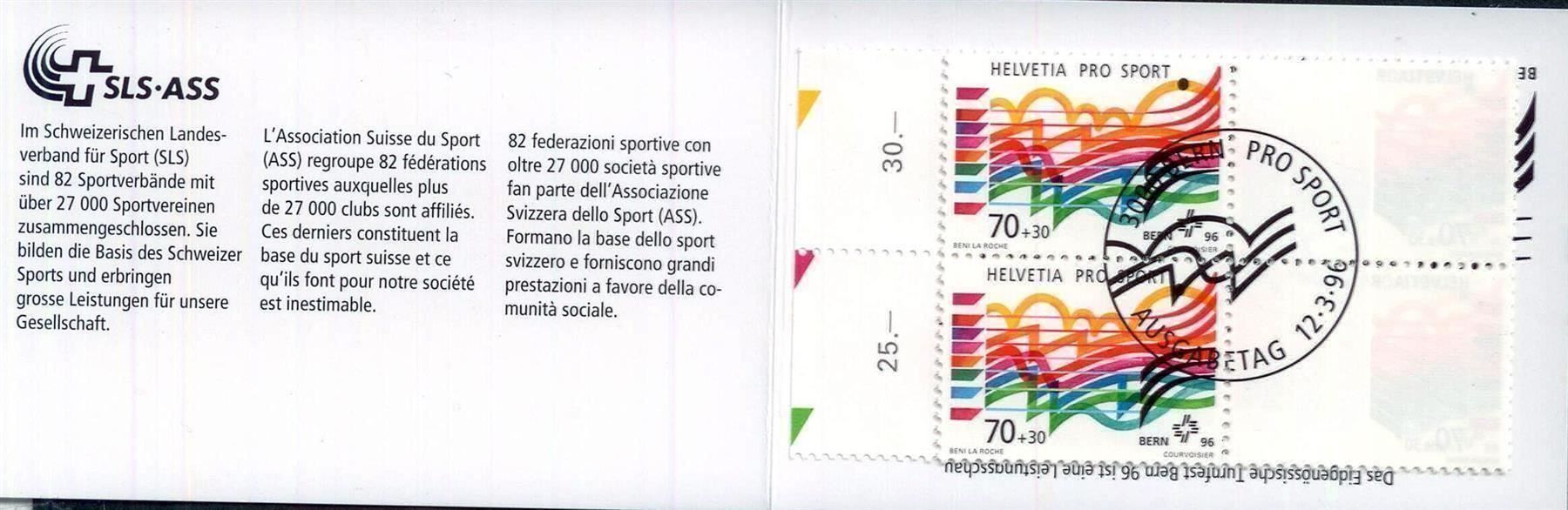 Tutti i francobolli: 1996 MH W80 ES Kat. Wert 18.- – Usato da Eggersriet venduto da stamp303 1