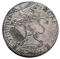 Zürich. Halbtaler 1758 , Seltene Variante