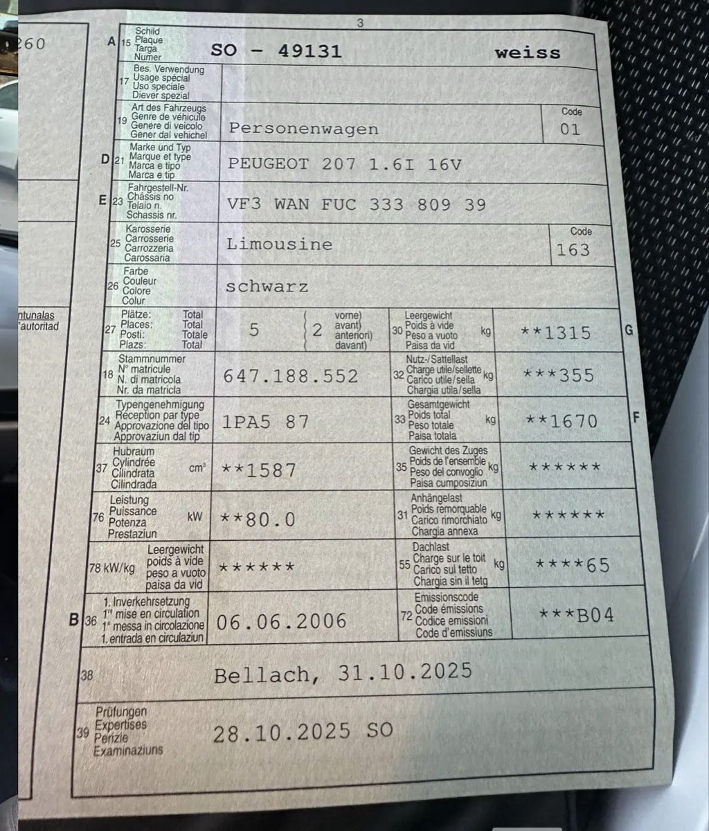 Peugeot Automobili: Peugeot 206 1.6 16V – Usato da Wangen b. Olten venduto da famyilmaz 7