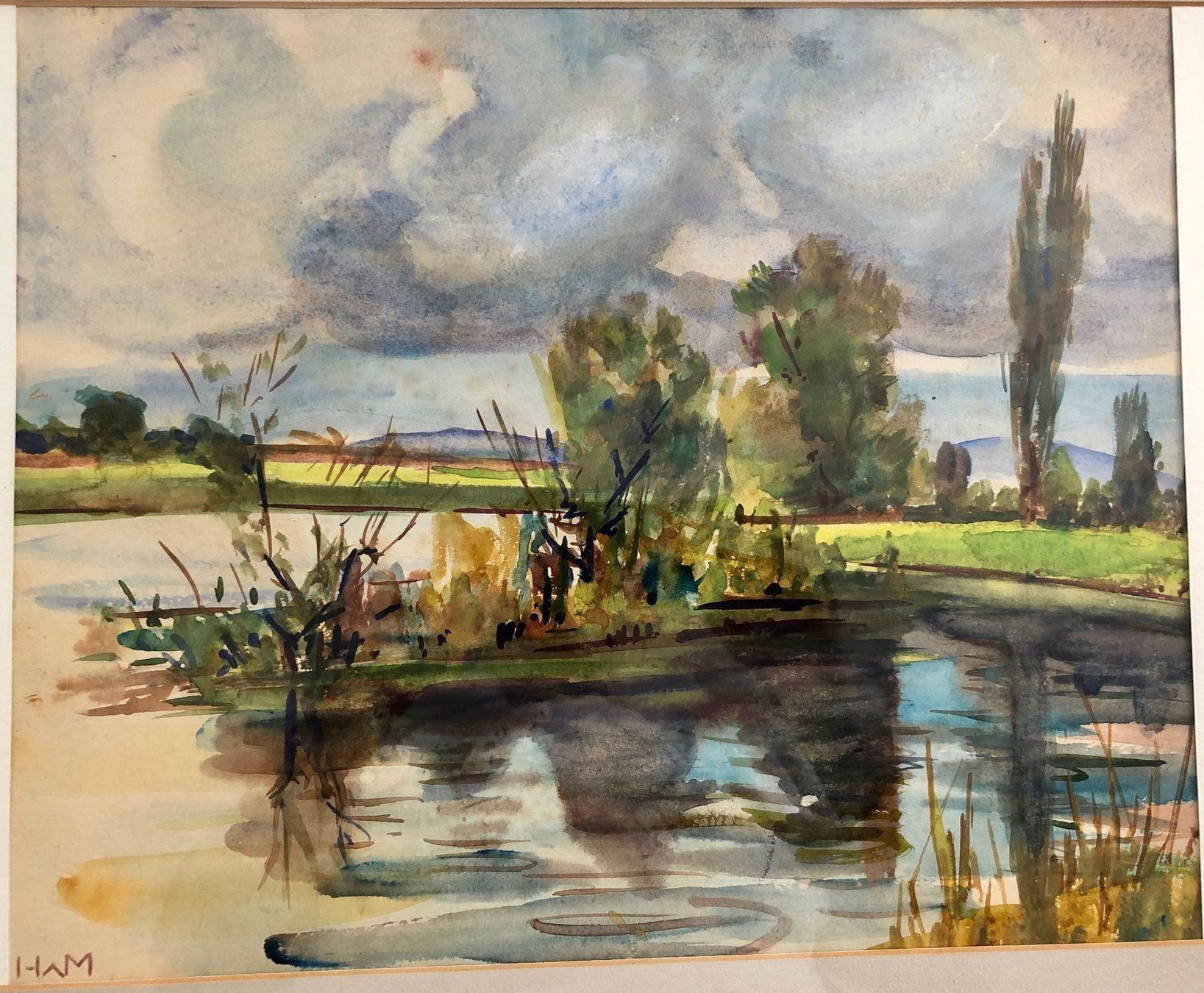 Dipinti: See mit Insel, Aquarell – Usato da Röschenz venduto da Sharjah 2