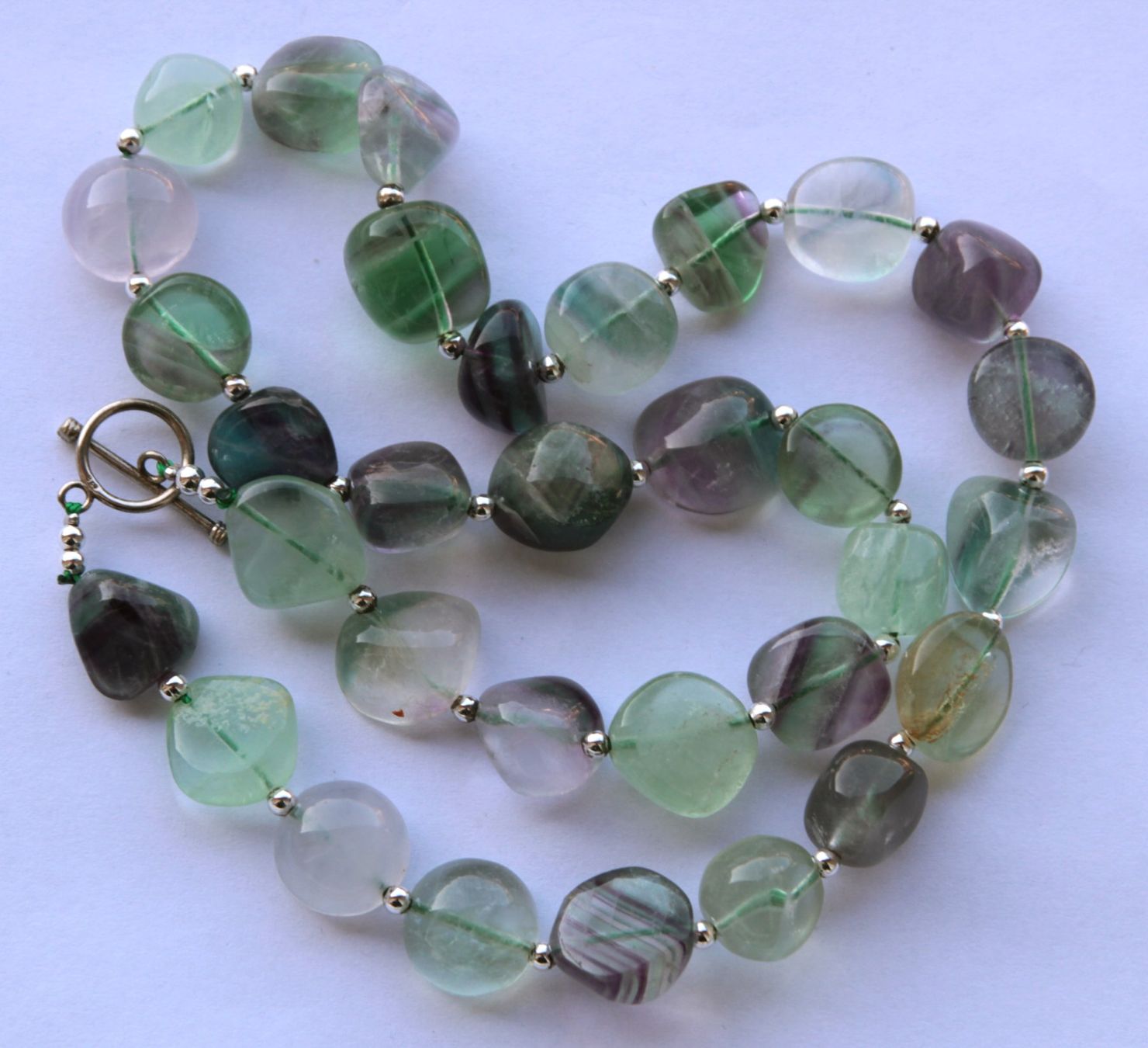Catenine: NEU: Fluorit Kette Collier Edelstein – Nuovo (secondo la descrizione) da Matten b. Interl venduto da EdelsteineInterlaken 1