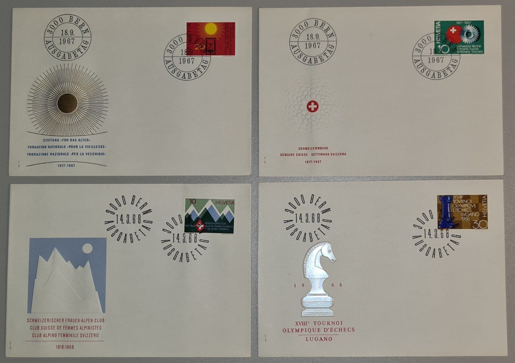Tous les timbres: Ersttagsbriefe 4x – Neuf (Voir description) à Lyss par rochen54
