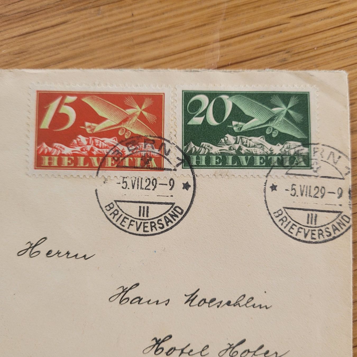 Tutti i francobolli: Luftpost Bern - Zürich 1929 Basel – Usato da Biel/Bienne venduto da Destockweb 1