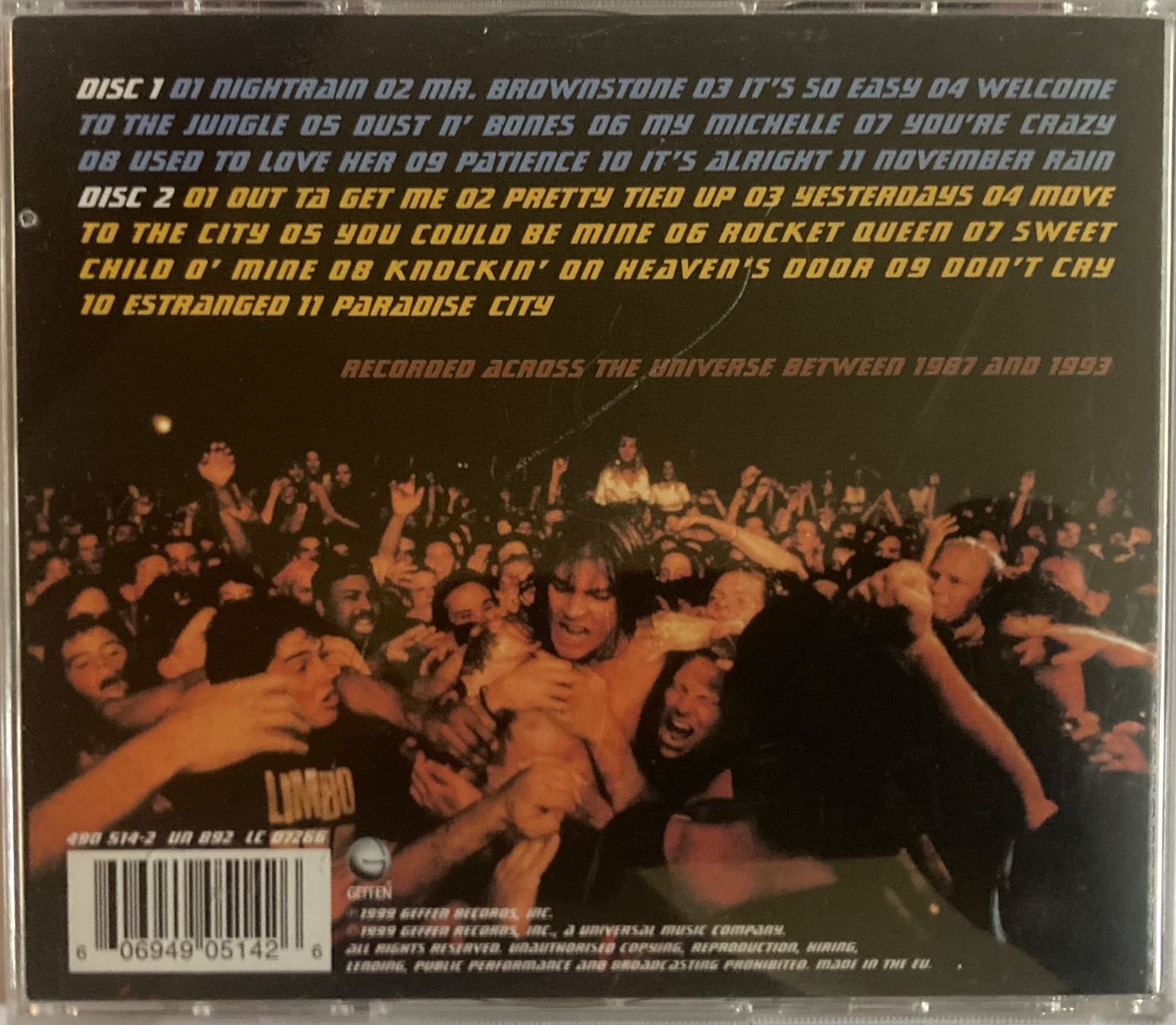 CD: GUNS N' ROSES - LIVE ERA '87-'93 – Usato da Poliez-Pittet venduto da Newtown-Records 1