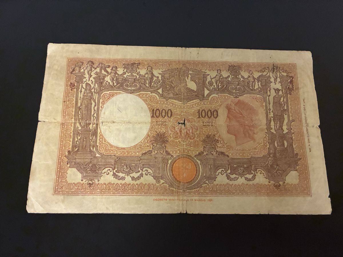 Banconote: 1000 lire 1942 – Usato da Dällikon venduto da Woldbanknoten 2