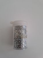 Glitzer Deko Streudose silberfarben, Glitter silber