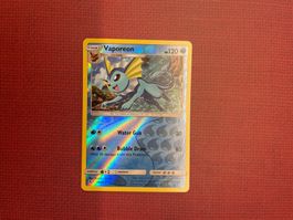 Pokemon Vaporeon Reverse Holo Hidden Fates near Mint