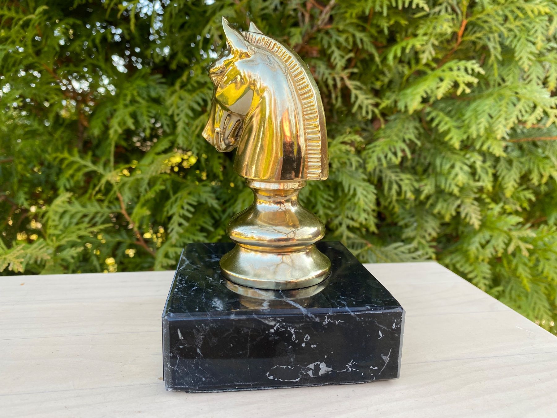 Statuette: schöne Schachfigur auf Marmorsockel – Usato da Feldbach venduto da Fea1 5