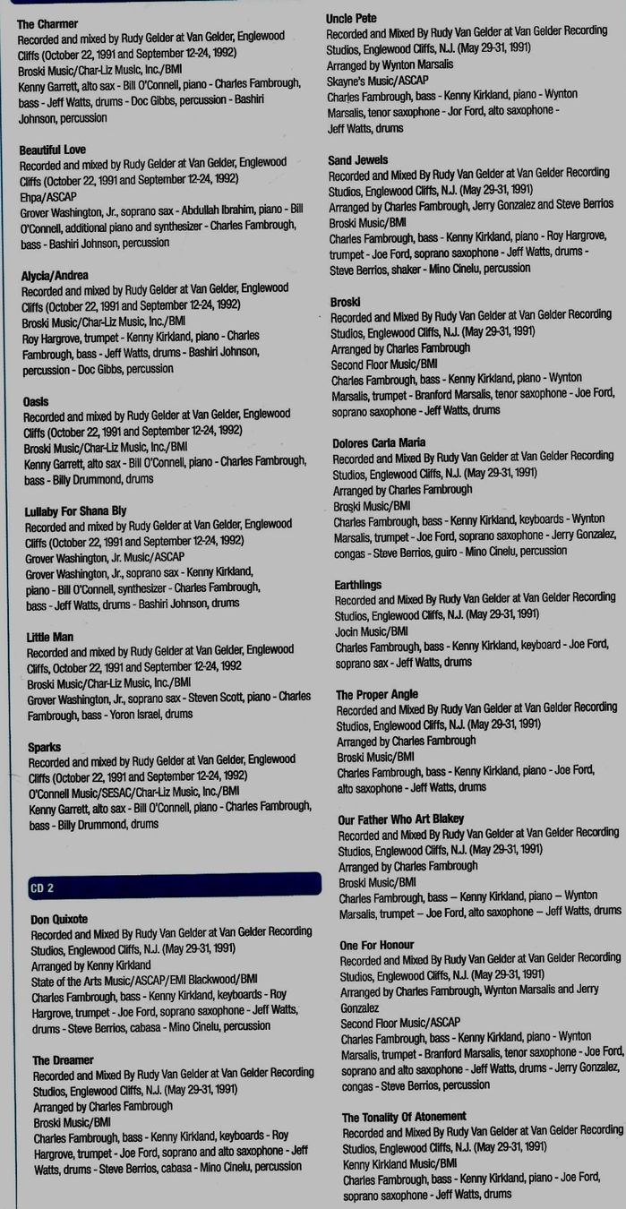 CD: Charles Fambrough MODERN JAZZ ARCHIVE Abdullah Ibrahim CD – Usato da Kandergrund venduto da Sososo 3