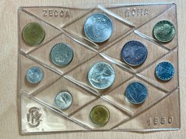 Italien Kursmünzensatz 1980 – Zecca di Roma 500 Lire Silber