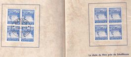 1934, Landschaftsbilder, Viererblocks mit ET-Zentrumstempel