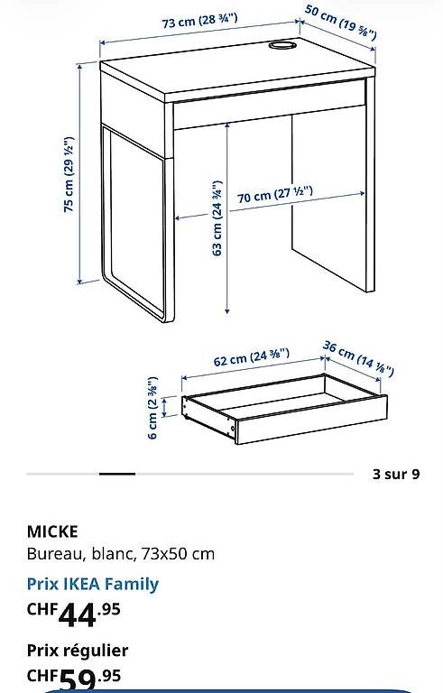 Schreibtische: Bureau IKEA MICKE – Gebraucht aus La Sarraz von lenamoser 2