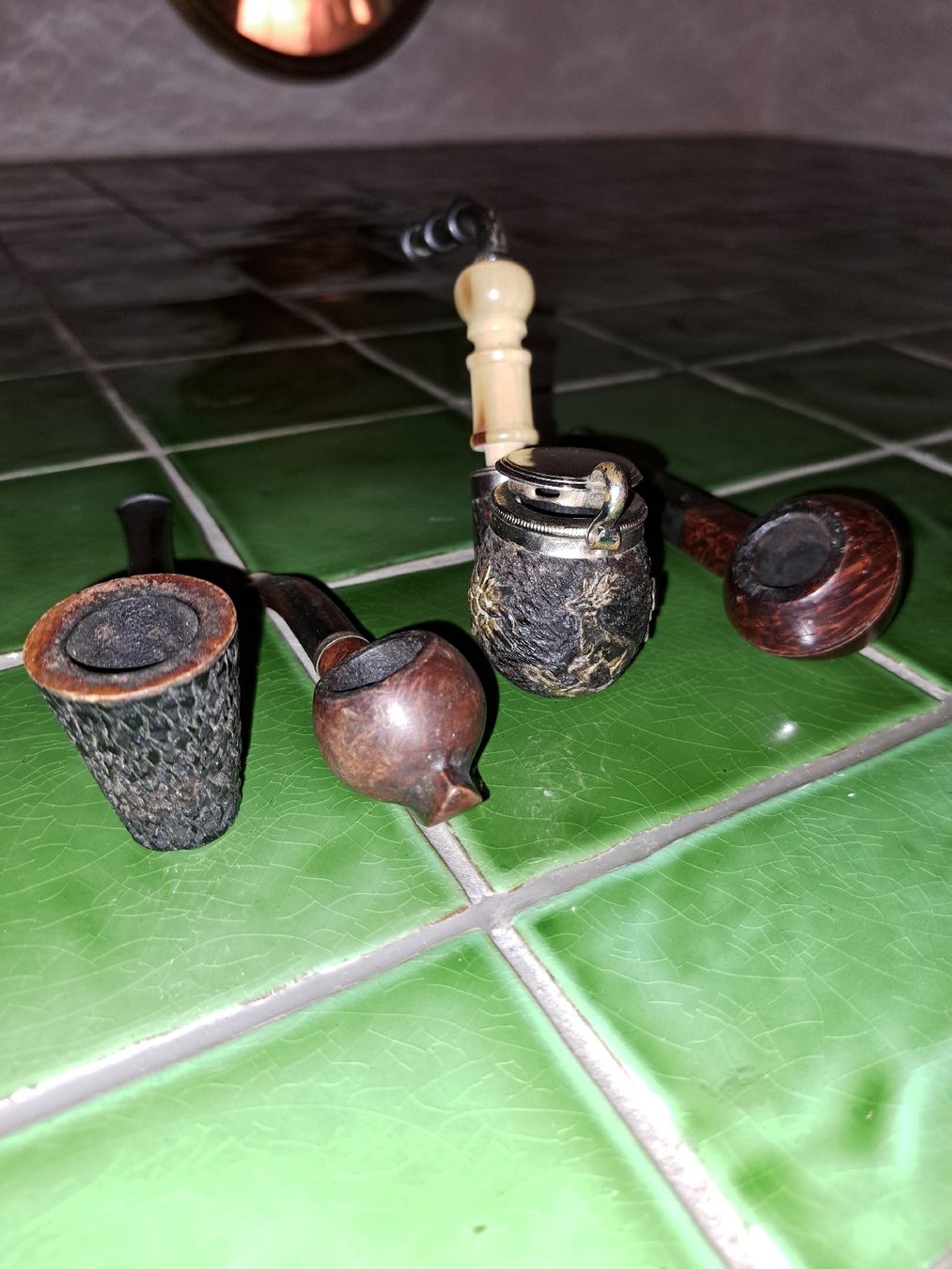 Pipe & Accessori: Antike Pfeifen-Sammlung, 4 Stück,  – Usato da Kölliken venduto da Upcycling-by-Mc-TAM 4