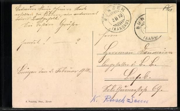 Cartoline postali: Bünzen /Aargau, Konsum-Laden, Kirche, S – Usato da Berlin venduto da bartko-reher 1