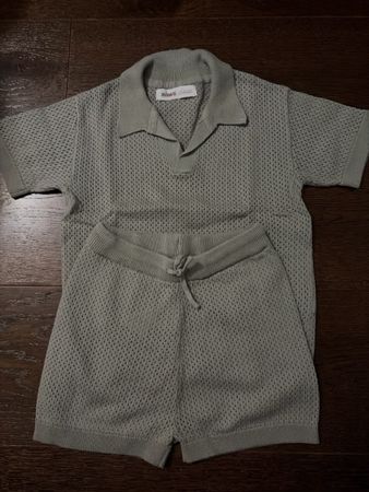 Kinder Polo und Shorts grün