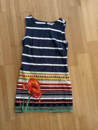 Desigual Kleid gestreift mit Blume Grösse M guter Zustand