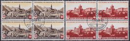 1943, Pro Patria, B20+B21, Viererblöcke von BASEL, Kat: 40.-