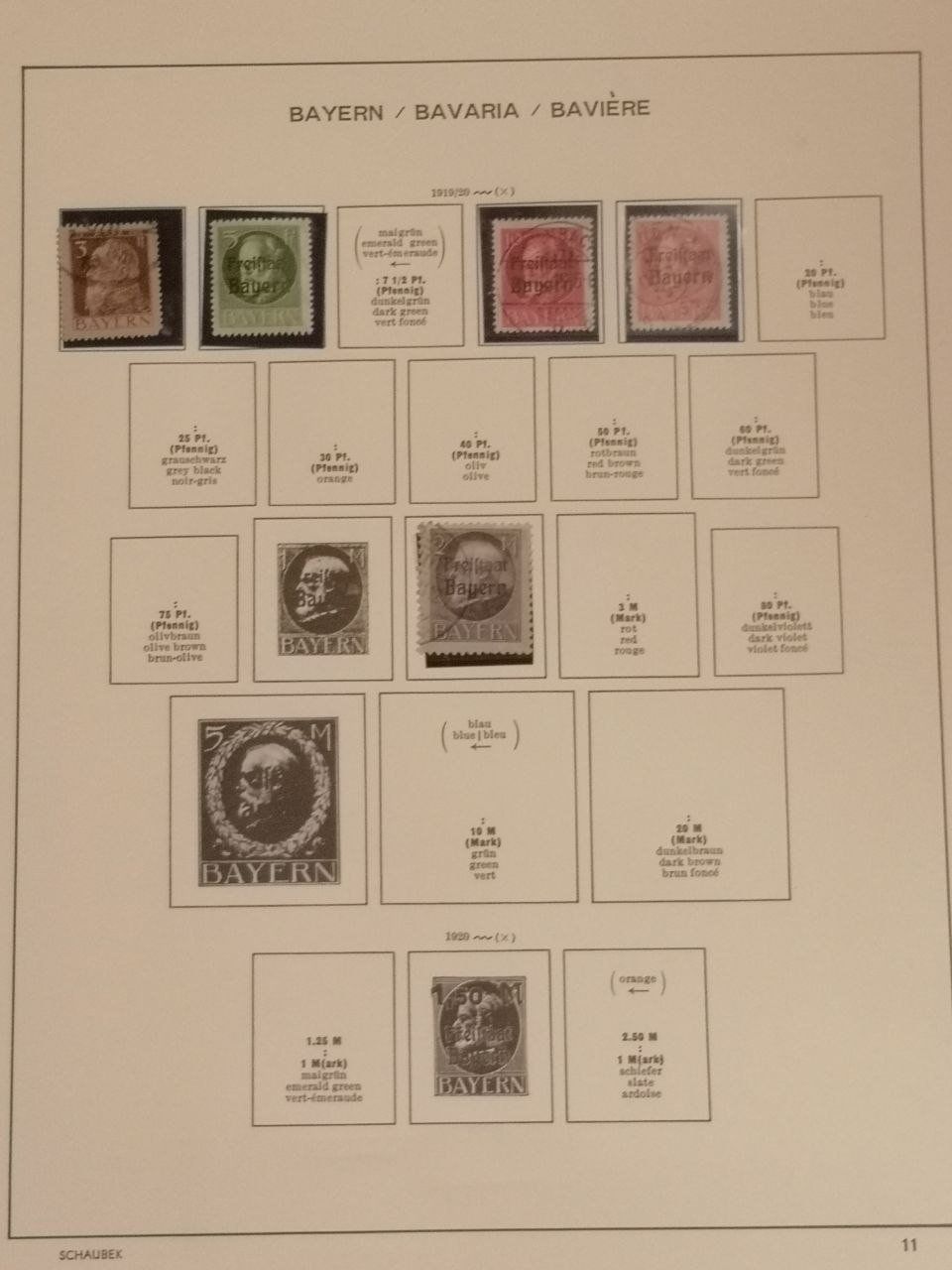 Tutti i francobolli: Deutsche Briefmarken 1920-1927. 7 Seiten. – Usato da Bern venduto da Yunkom 5