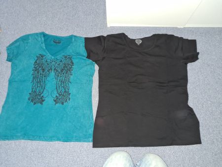 2 EMP T-Shirt türkis + schwarz Gr.42 NEU