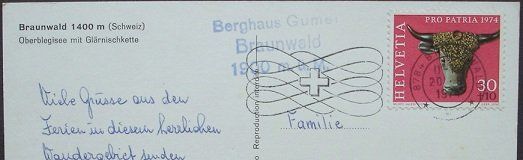 Cartoline postali: BRAUNWALD Oberblegisee – Usato da Jona venduto da philajona 1