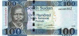 Südsudan 100 Pounds 2019 P-15 UNZ Serie AW