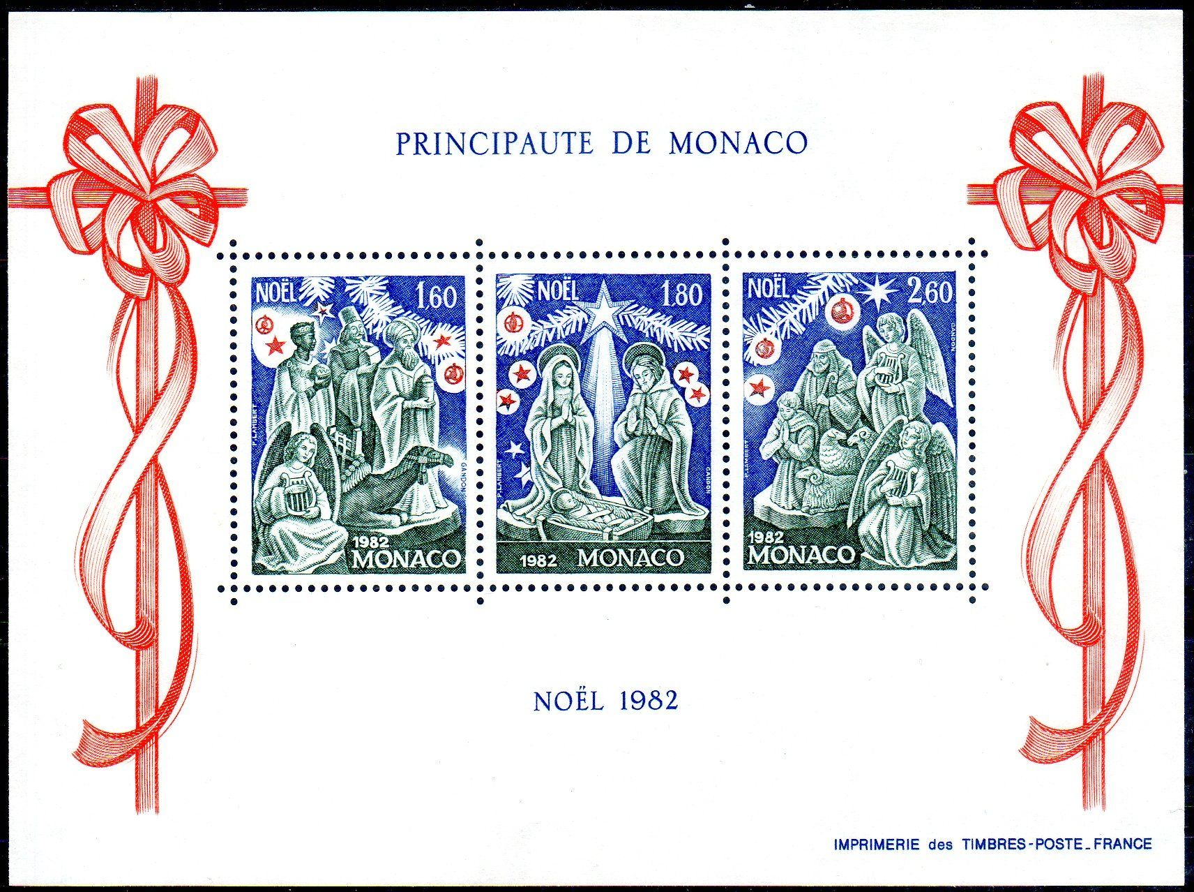 Tutti i francobolli: ** POSTFRISCH ** MONACO NOEL 1982 BLOCK - MO37 – Nuovo (secondo la descrizione) da Losone venduto da EM2019