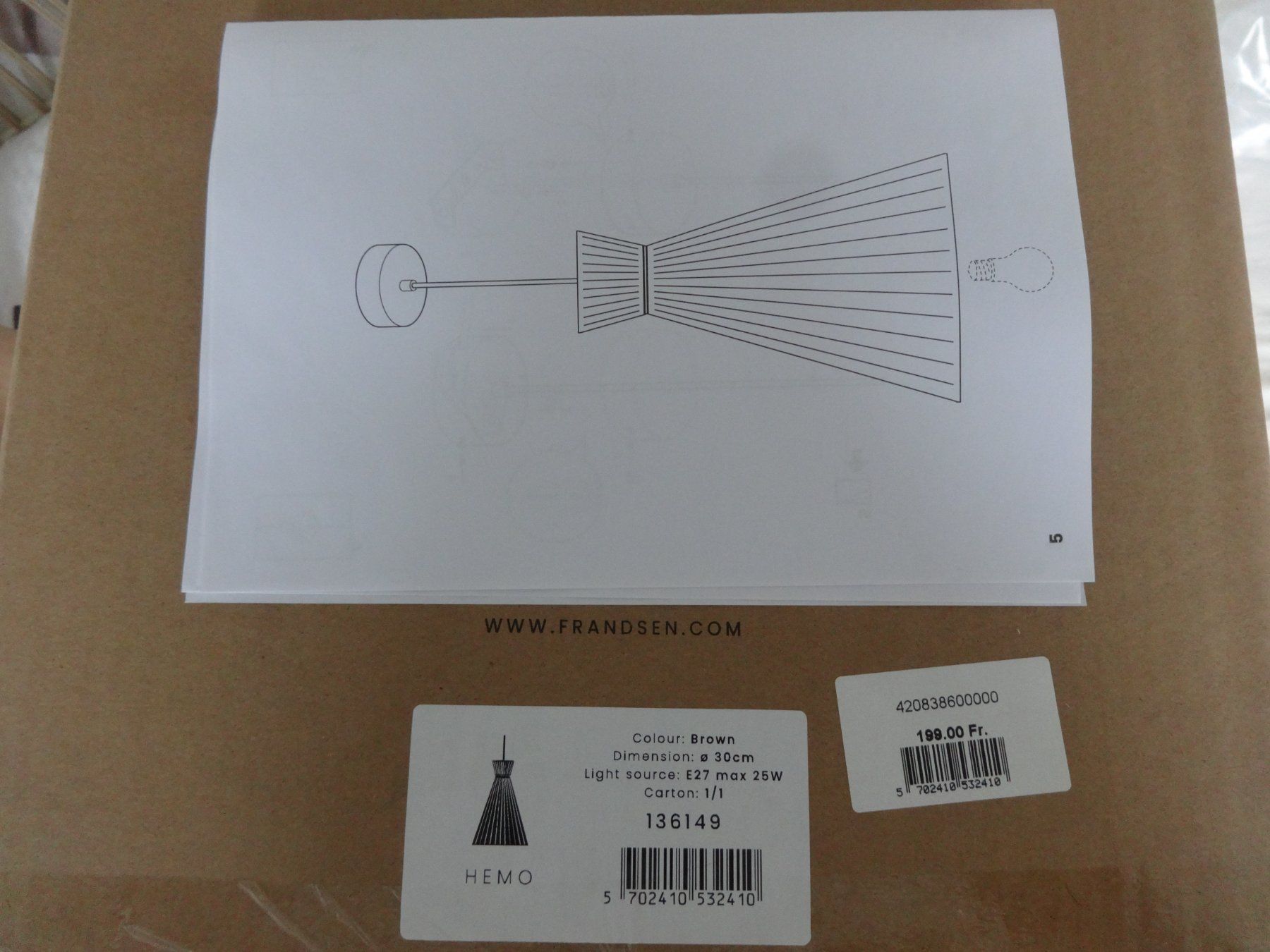 Lampadari & plafoniere: Hängeleuchte  HEMO Neu und Originalverpackt – Nuovo e nell'imballaggio originale da Ibach venduto da Jonny06 2