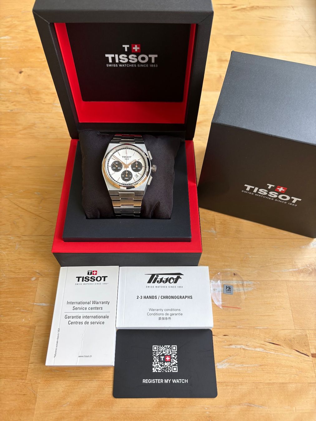 Tissot Orologi: TISSOT PRX 42mm Chronograph Automatic Fullset NEU – Nuovo e nell'imballaggio originale da Birsfelden venduto da Mynos 3