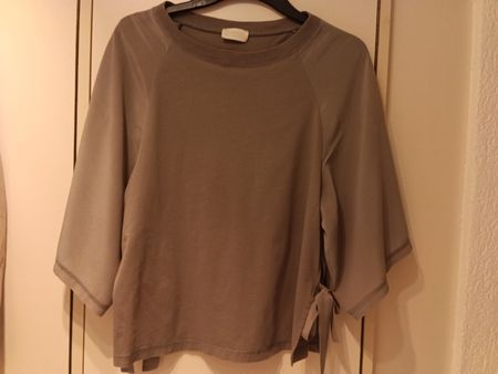 Marella blouse, 36, gris, soie(manche),coton,groupe Max Mara