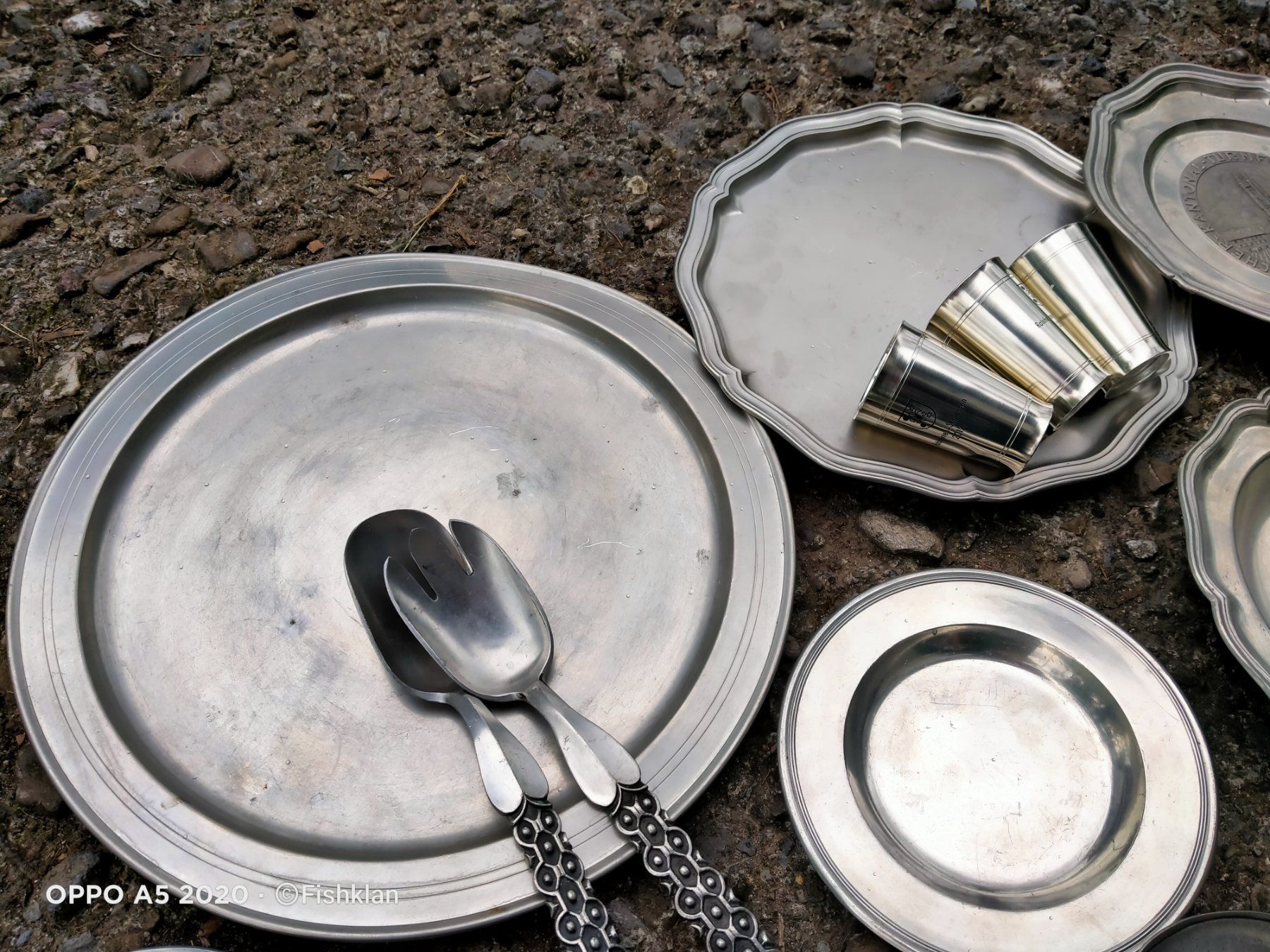 Set di piatti: 6.5kg ZINN Waren / Räumung Flohmarkt – Usato da Küssnacht am Rigi venduto da WorthPoint 2