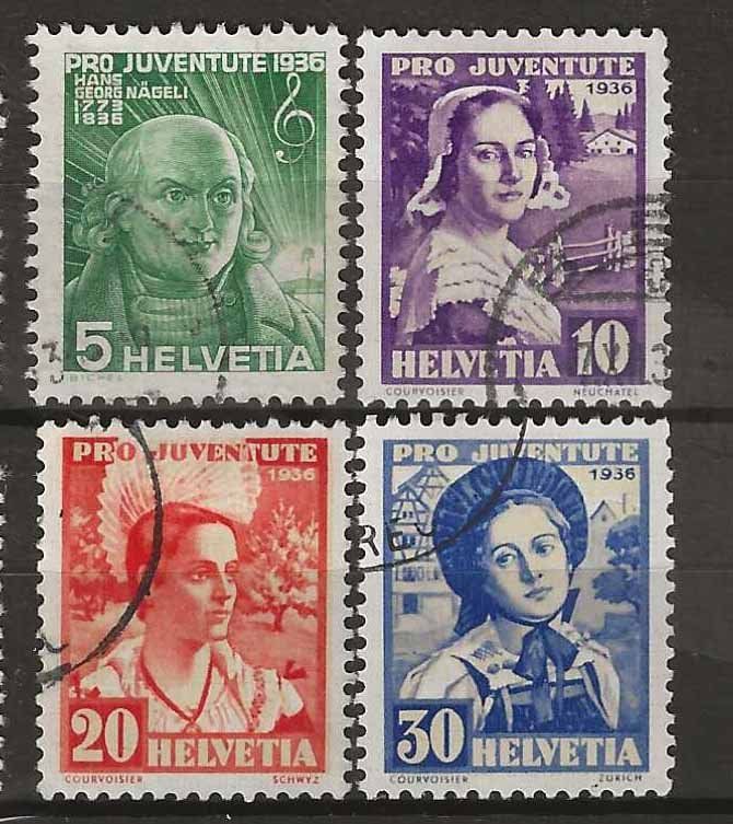 Tutti i francobolli: PJ036 - Pro Juventute 1936 obl. – Usato da Trélex venduto da Phil_Albert