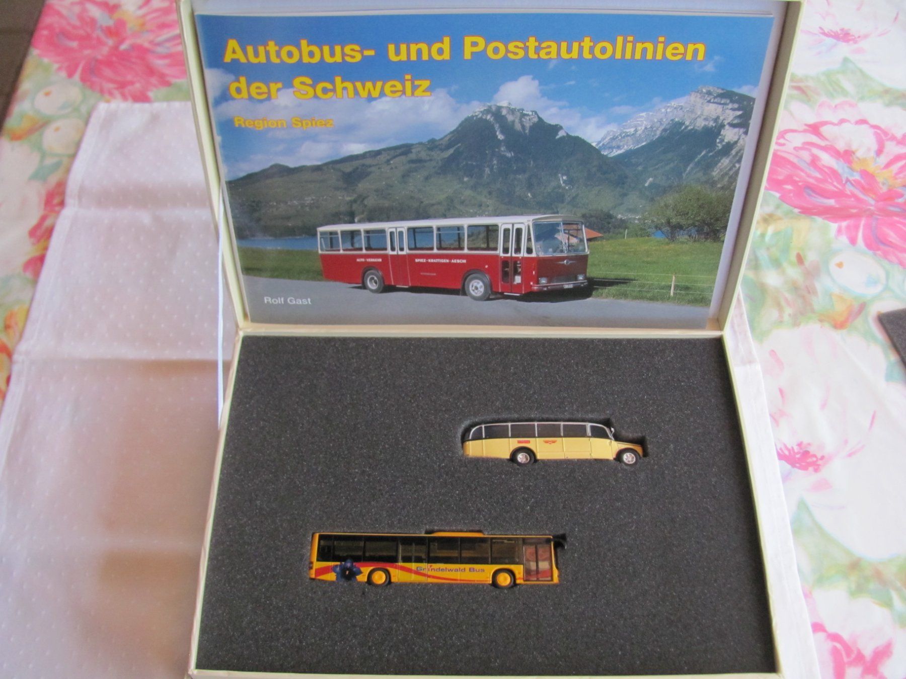 Modellini d'auto: Modellbusse Grindelwald mit Geschenkbox u. schönem Prospekt – Nuovo e nell'imballaggio originale da Bellach venduto da spiegel4562 1
