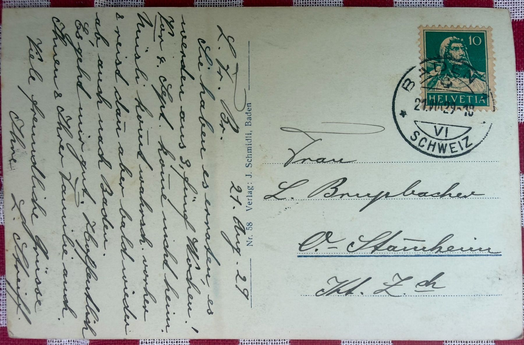 Cartes postales: ENNETBADEN - Badstrasse - Ansichtskarte – D'occasion à Tegerfelden par siebenmacky 1