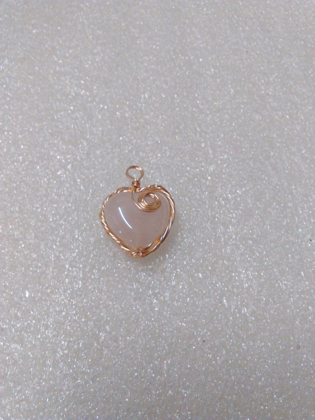 Pendentifs: ANHÄNGER EIN HERZ MIT ROSEQUARZ – Neuf (Voir description) à Basel par bijoutrie_4 2