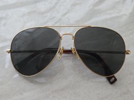Vintage American Optical AO Aviator Sonnenbrille 62/20 Gold